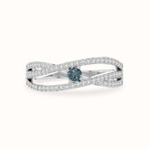 natural london blue topaz promise rings in sterling silver